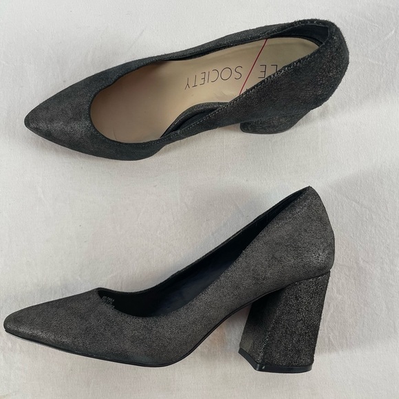 Sole Society Twila Block Heel Point Toe Pump in‎ Cement Size 7 - Picture 1 of 7